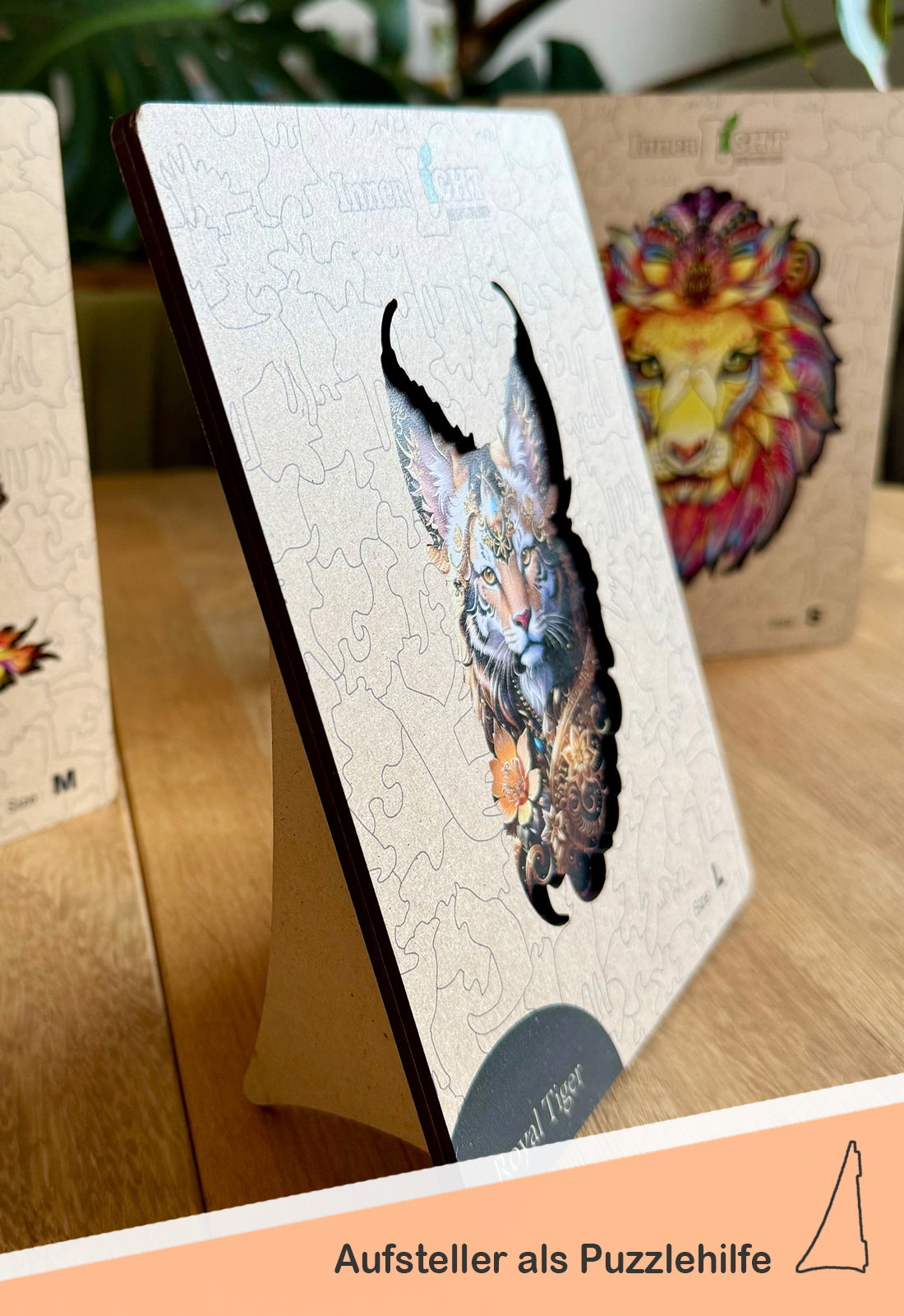 Color Deer – Künstlerisches Hirschmotiv als hochwertiges Holzpuzzle