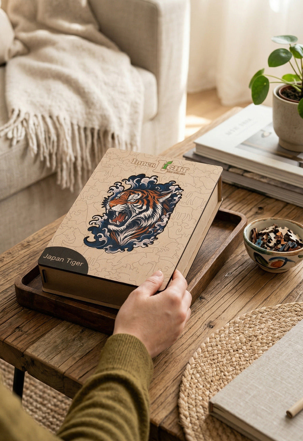 Japan Tiger – Dynamisches Tigermotiv als hochwertiges Holzpuzzle