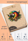 Macaw – Farbenprächtiges Papageienmotiv als hochwertiges Holzpuzzle