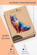 Cat Rainbow – Farbenfrohes Katzenmotiv als hochwertiges Holzpuzzle