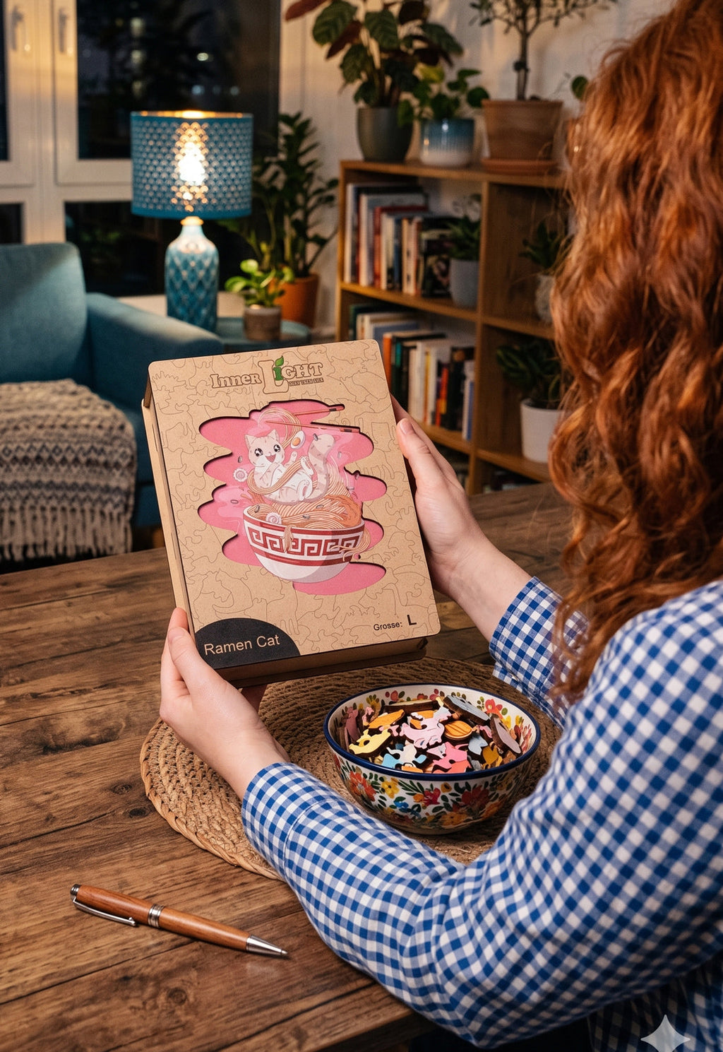 Ramen Cat – Verspieltes Katzenmotiv als hochwertiges Holzpuzzle