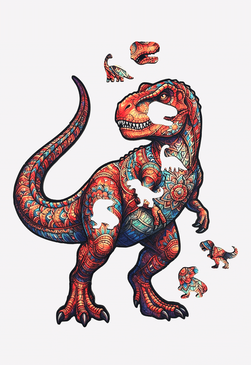 Dino T-Rex Kinder Holzpuzzle