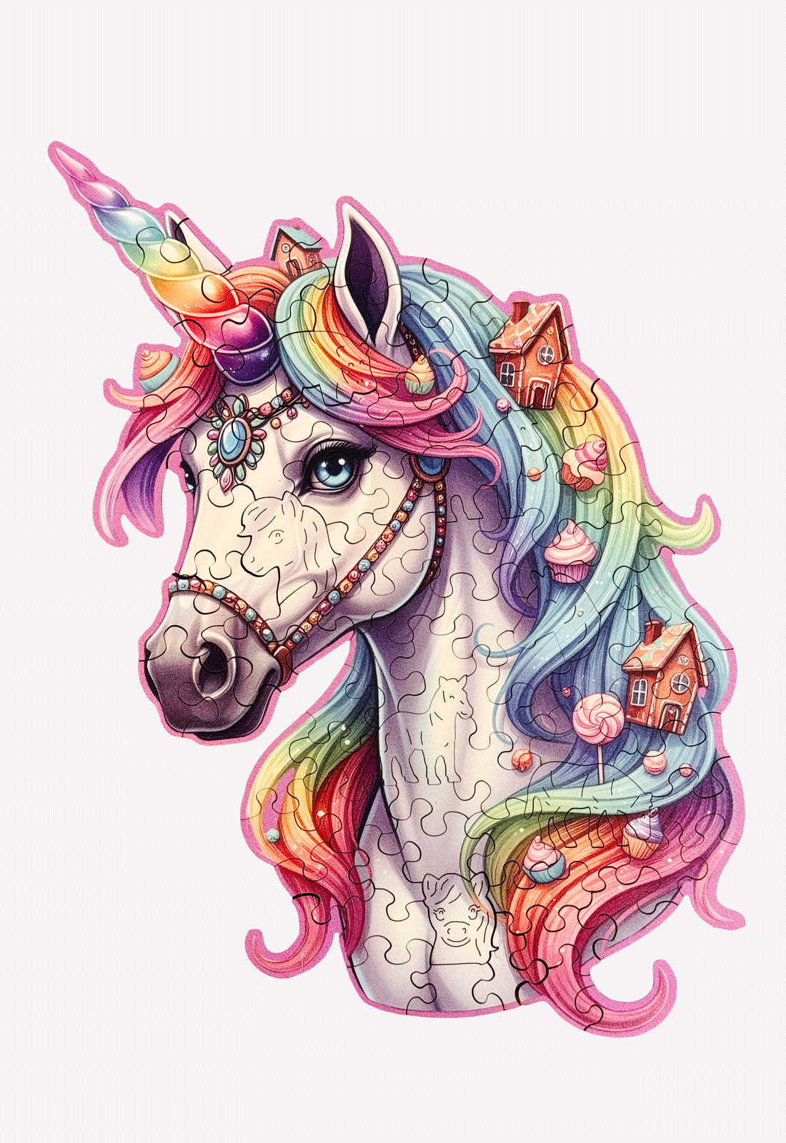 Unicorn Einhorn Holzpuzzle