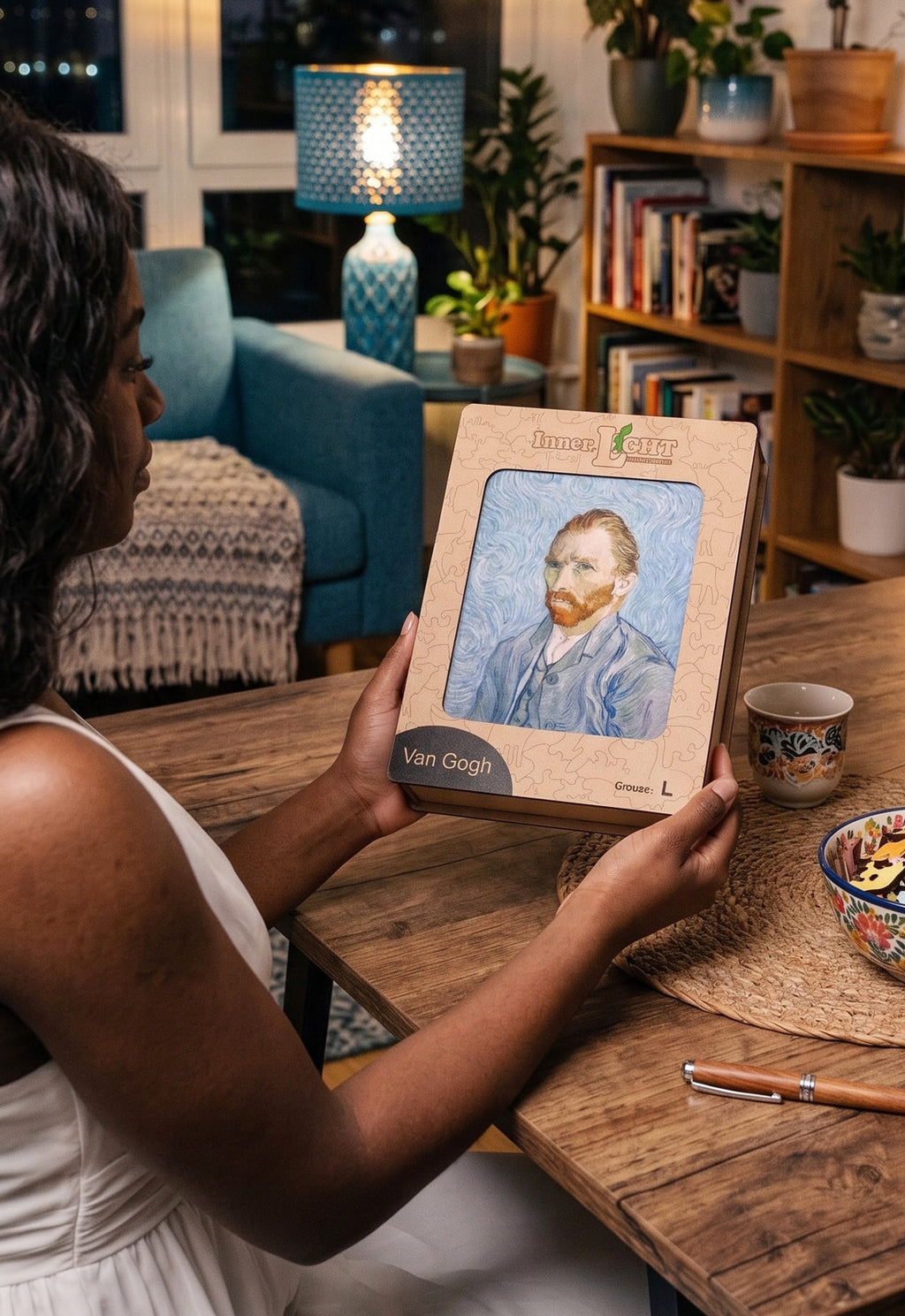 Van Gogh – Klassisches Selbstporträt als hochwertiges Holzpuzzle